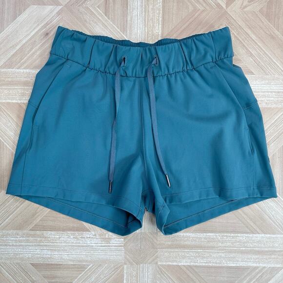 Lululemon Green Shorts Sz 4 Athletica High Rise Pull On WMNS Shortie Active Teal - Picture 1 of 5